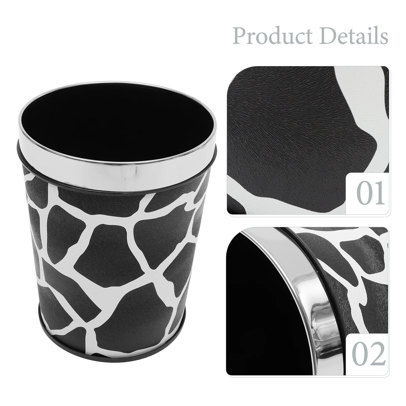 

Retro Style Garbage Can Bedroom Trash Bin Kitchen Waste Basket Large Capacity Thickened Garbage Bucket Office Bathroom Living