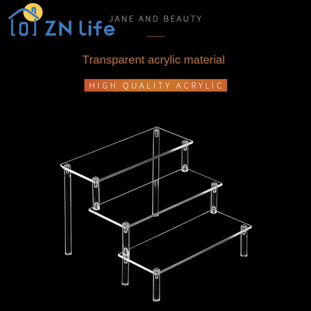 Storage Rack Shelf Trapezoidal Stable Durable Storage Acrylic Doll Multi-layer Transparent Household Blind Box Showcase Figure