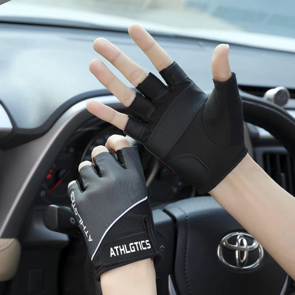 1 Paar atmungsaktive fingerlose Fahrradhandschuhe für Männer und Frauen, Workout, Fitnessstudio, Gewichtheben, Training, Übung, Fitness – Detail 12