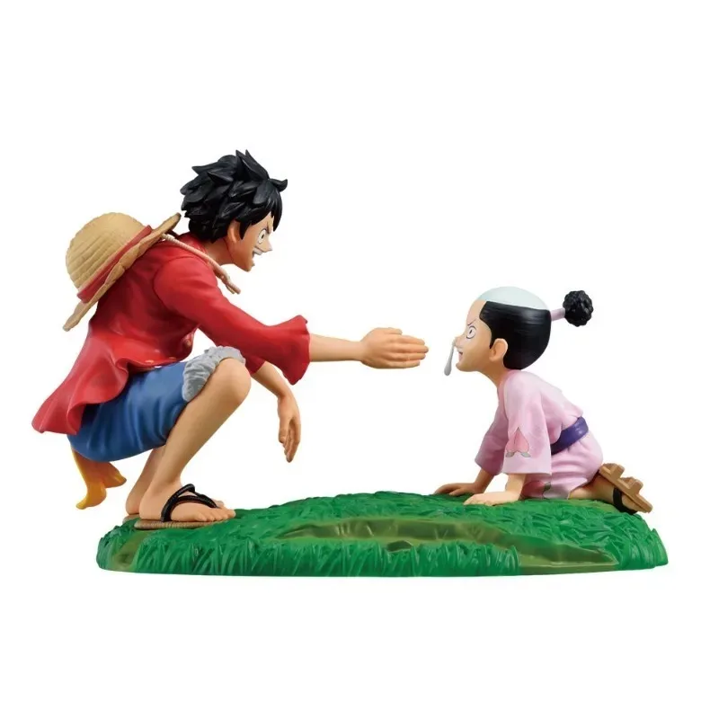 Bandai ตุ๊กตาอนิเมะหนึ่งชิ้นของแท้, ตุ๊กตา Luffy Yamato Momonosuke ของเล่นแอคชั่นสำหรับเด็กของขวัญคริสต์มาสโมเดลสะสม