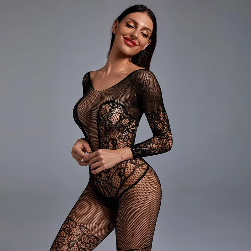 Sexy Lingerie Bodystocking Hot Bodysuits Women Sexy Fishnet Lingerie Elasticity Porno Crotchless Underwear Mesh Lingerie For Sex