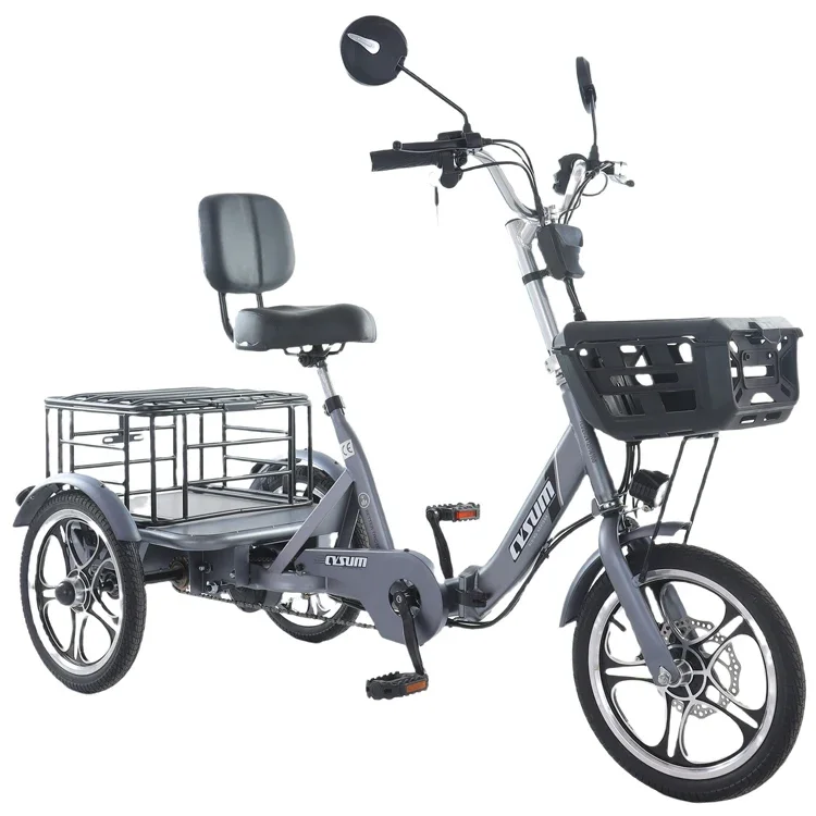 

Склад Европы, готовый к отправке трехколесный грузовой электрический велосипед Velo, 48 В, 350 Вт, 22 Ач, односкоростной бесщеточный двигатель, литиевая батарея