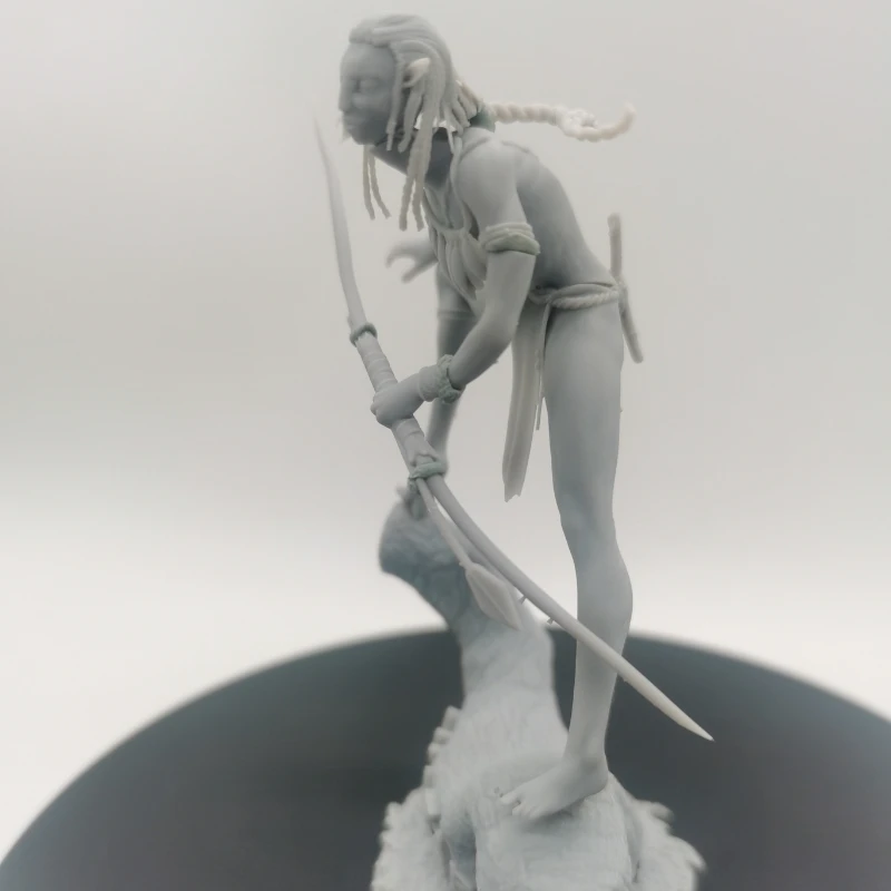 Figura in resina Na'vi Principessa Scala 1/24 75mm Altezza verticale Kit modello Fai da te Figurine smontate e giocattoli Diorama non verniciati