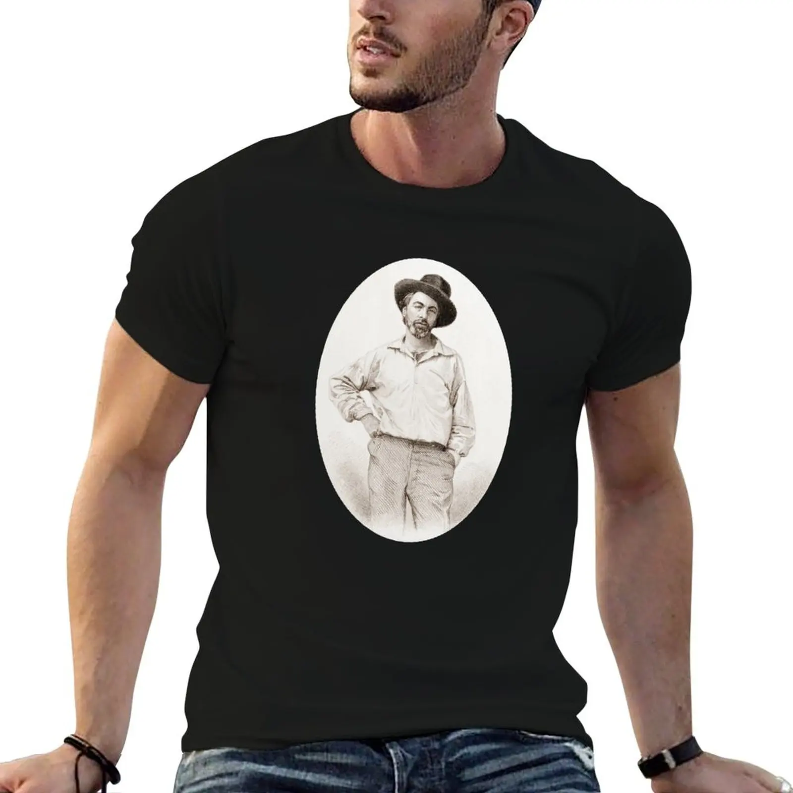 Walt Whitman Fan Poetry Reader Gift Poem Writer T-Shirt tees aesthetic clothes custom shirt mens graphic t-shirts