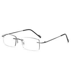 Lightweight Men Rimless Nearsighted glasses Flexible Blue cut Prescription Eyewear UV400 Eyglasses -100 -150 -200 -300 -400 -500
