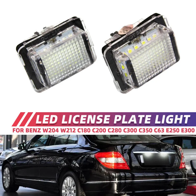 Error Free SMD LED Number License Plate Light Fit for Mercedes W204 W212 C207 C216 W221 car license Plate lights