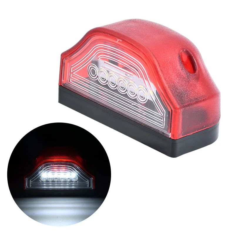3 LED Number Lamps E9 12V-24V For Lorry Truck Trailer White Light Waterproof Car License Plate Light