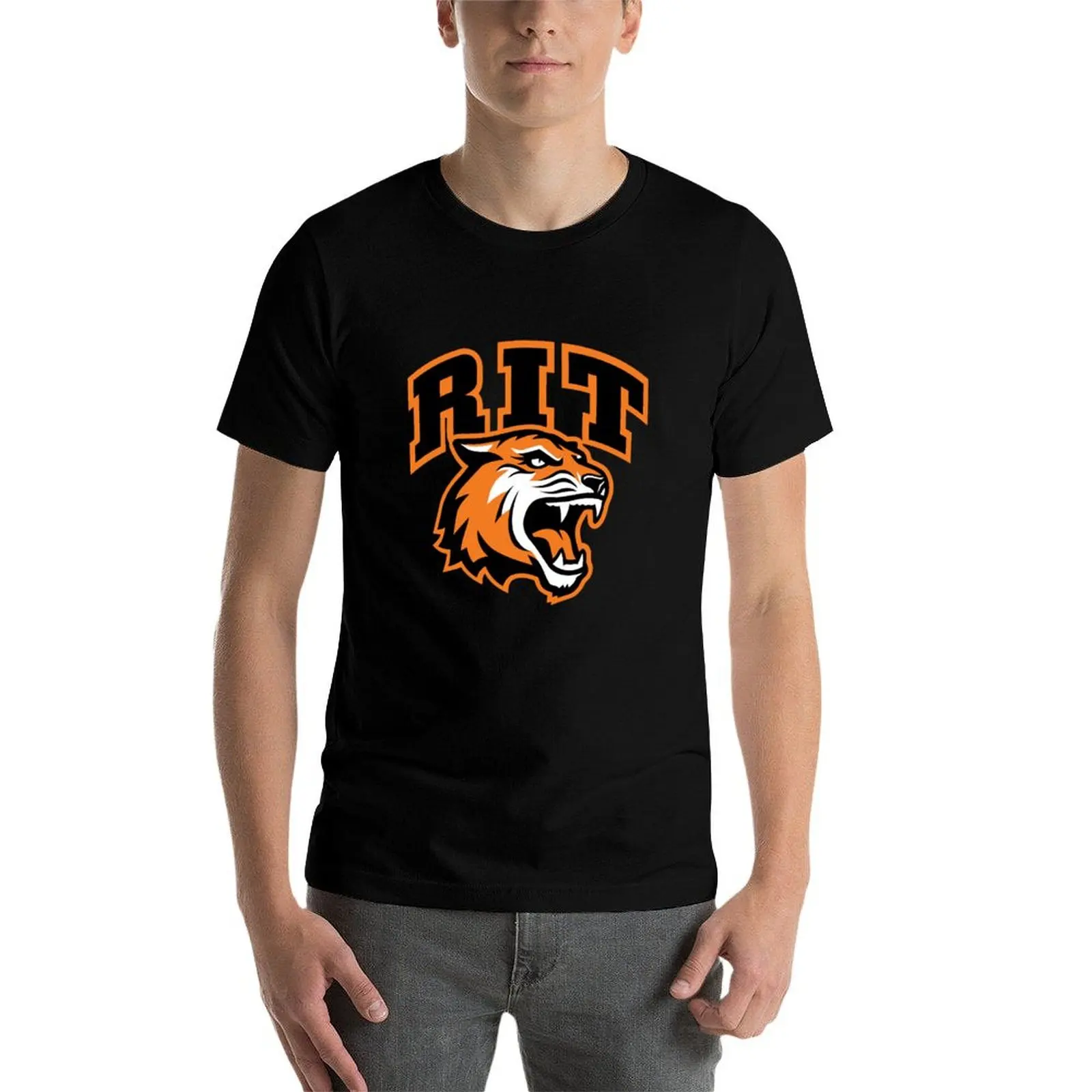 Мужские футболки из хлопка t Studies мужская футболка в стиле тяжелой для Tiger-RIT Фото №4
