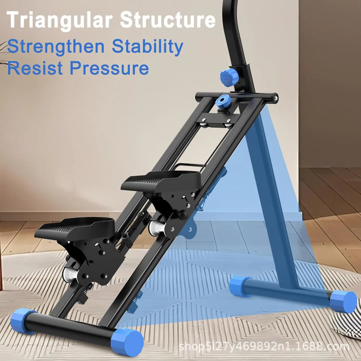 Home-Use Step Stair Climbing Machine with Adjustable Armrest Height Indoor Aerobic Exercise Equipment