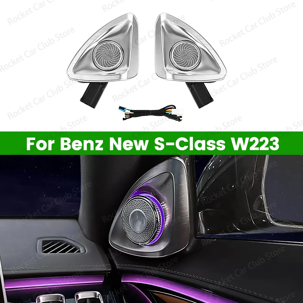 

For Mercedes Benz 2021+ W223 S450L S480 S500L S-Class 64 color LED active ambient light 4D speaker decorative light accessories