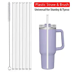 9mm Straight Drinking Straws Vacuum Tumbler Themos Cup Bottle Replacement Straw with Brush Suitable for Stanley 18-40oz