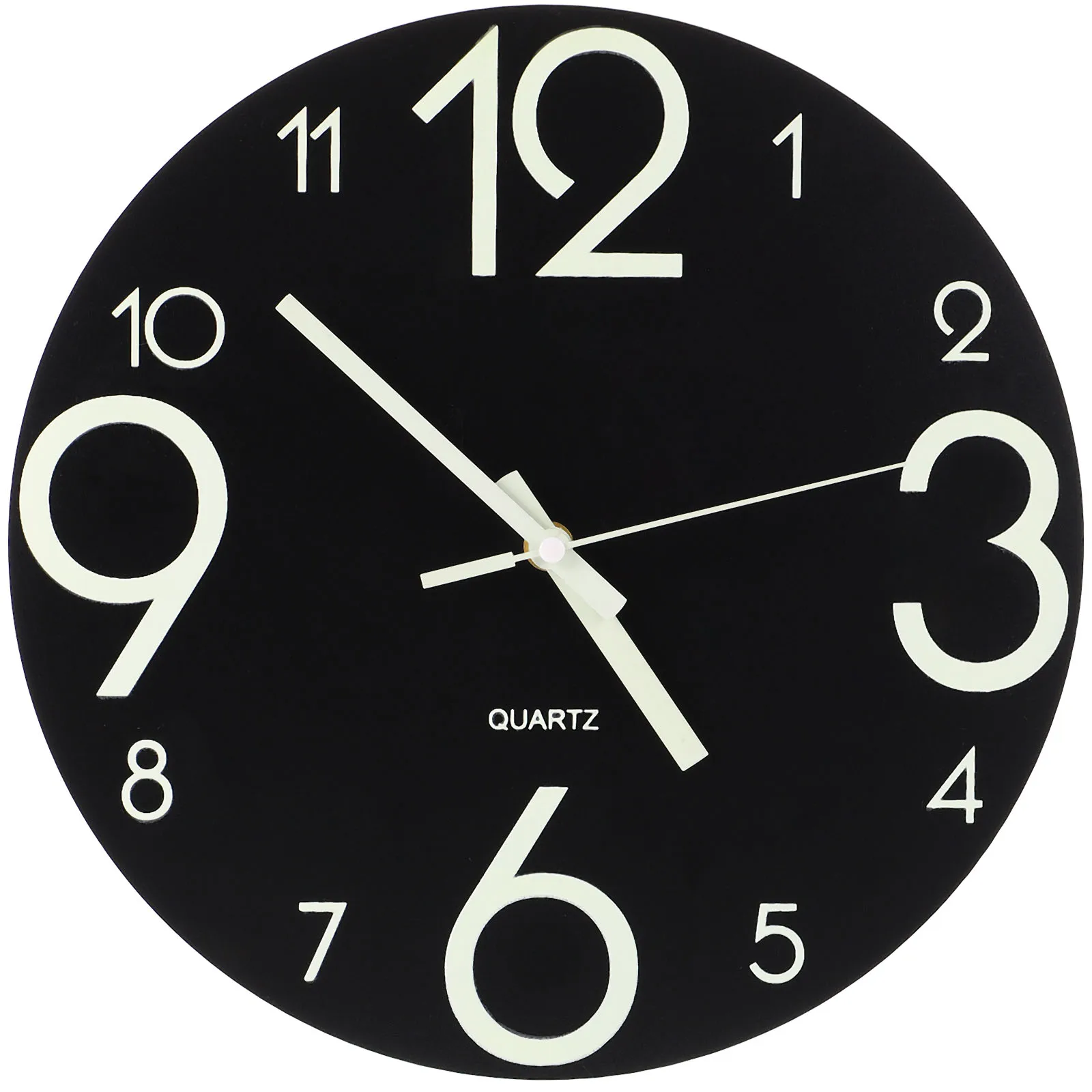 

Luminous Wooden Wall Clock Round Hanging No Ticking Nightlight Decorative Wall Clock For Home Bar Desktop Hotel