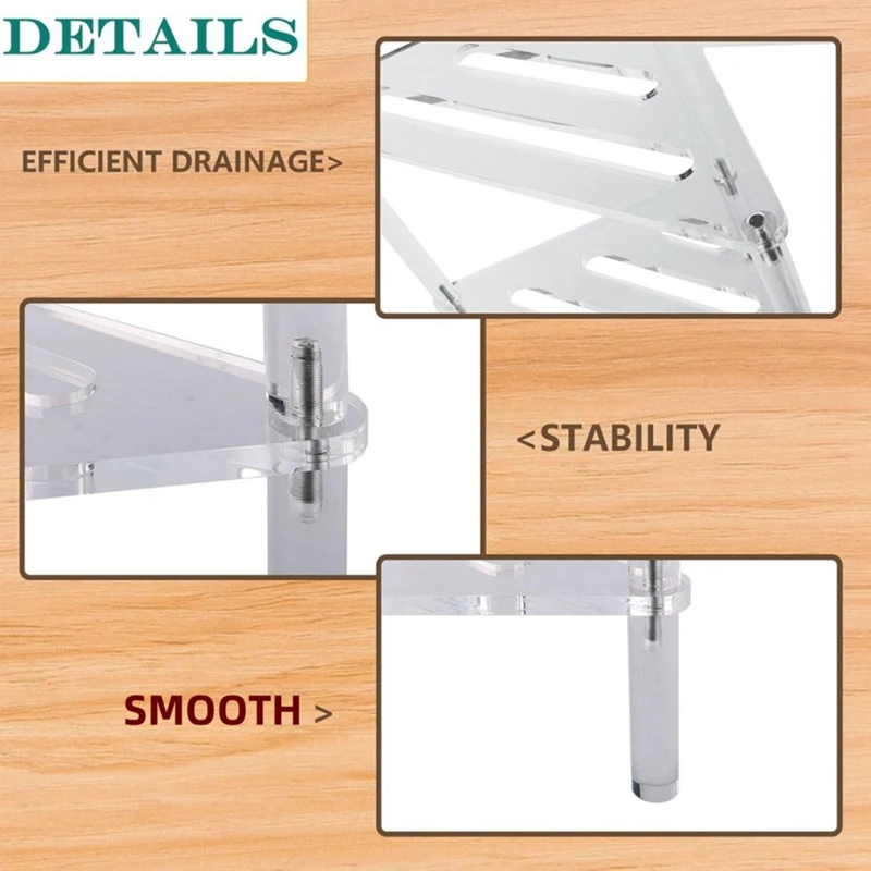 A74E-Acrylic Shower Bench, 12In D X 12In W X 12In H, Heavy Duty 50Lbs Capacity, Waterproof Non-Slip With Storage Shelf