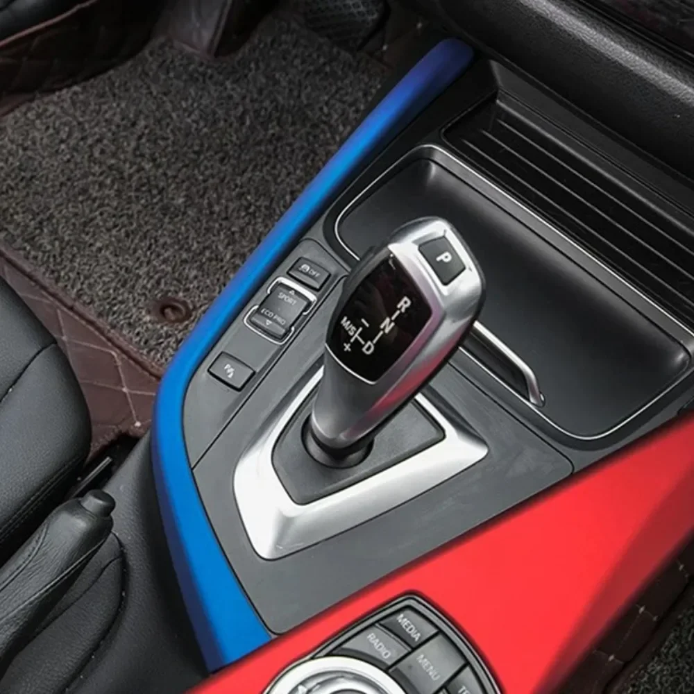 ABS For BMW 3 4 Series F30 F31 F32 F36 3GT 320i Carbon Fiber Style Gear Shift Side L Shape Strip Trim LHD
