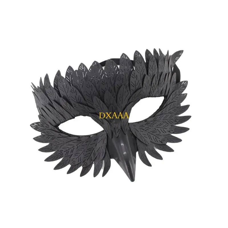 DXAA OWL FEATHE HAND FACE MASKQUERADES MASKEN #2