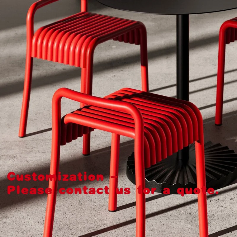 

Customize.Nordic Outdoor Aluminum Alloy Bar Table and Chairs Courtyard Open-Balcony Leisure Chairs Outdoor Park Cafe Terrace