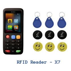 New NFC Smart Chip X7 Card Reader IC ID Clone Key Copier 125Khz Token Writer 13.56Mhz Badge Duplicator UID T5577 Programmer