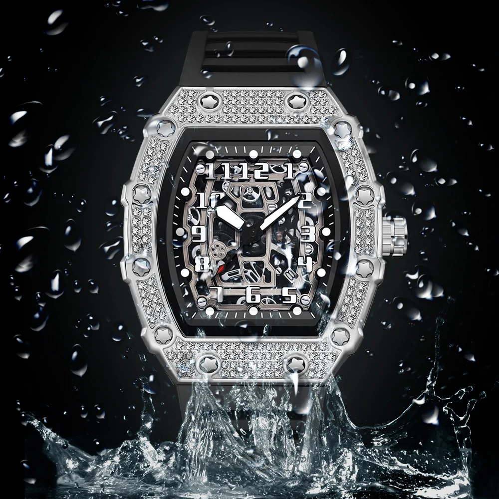 Reloj de cuarzo para hombre de marca de lujo Tonneau, relojes de pulsera de acero inoxidable, relojes con diseños Pagani resistentes al agua para hombre, Relojio Hommer