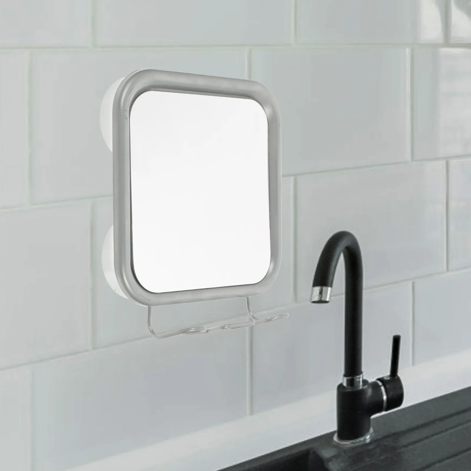 

Shower Mirror Fogless Suction Cup Hd Bathroom Vanity Mirror for Makeup Shaving Porch Cloakroom Bathtub Wall Mount No Drilling