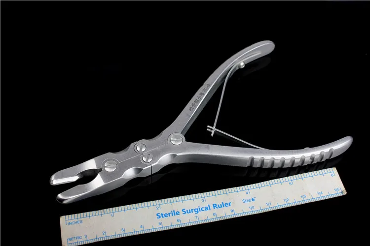 Orthopedic instrument medical double joint bone biting forceps  straight curved head olecranon Pliers cutter scissor osteotomy