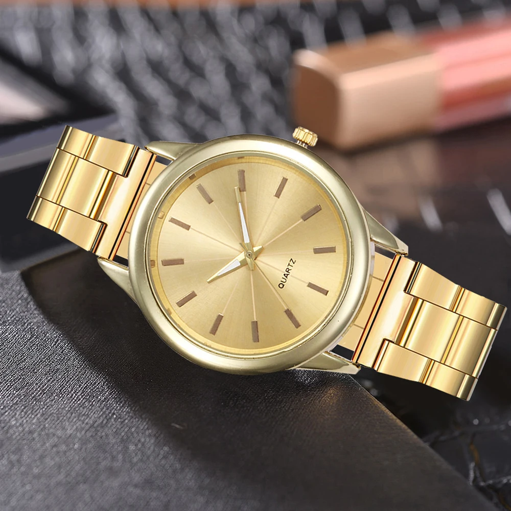 Luxury Watch Women Quartz Watches Gold Stainless Steel Rhinestone Fashion Women's Casual Dial Watches Ladies Bracele Clock