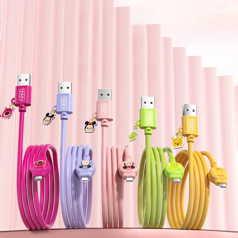 Cartoon Disney Lotso Pooh Bear Alien Series 1M Fast Charging Data Cable Applicable For IPhone Typec Phone Charging Cable