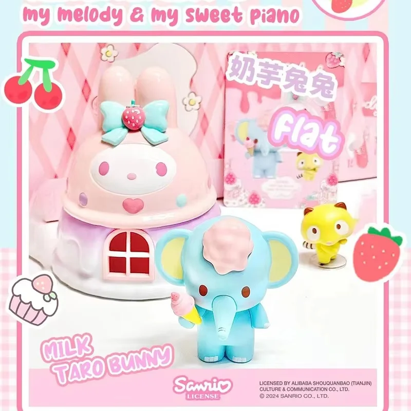 In Voorraad Sanrio My Melody Amd My Sweet Piano Speelhuis Serie Blind Box Kawaii Anime Figuur Model Collectible Cartoon Decor Speelgoed