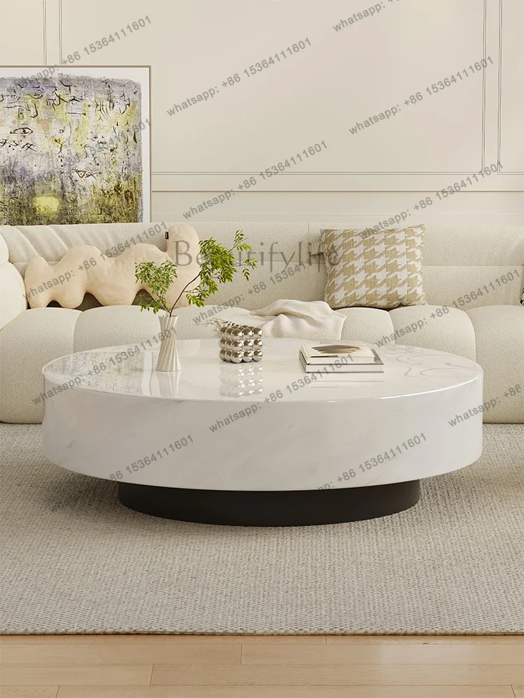 FG11Round Marble Nesting Table Set, Italian Minimalist Luxury Design for All Spaces, Heat & Scratch Resistant, Designer Customiz