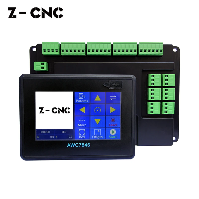 Z-CNC Trocen AWC7813 AWC7824 AWC7846 Co2 sterownik laserowy System sterowania Dsp Diy sterowania laserem zastąpić AWC608 AWC708 6442G 6445G