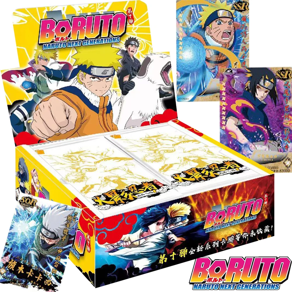 

Naruto Card Box Collection Japanese Anime Main Character Uchiha Sasuke Ultra Rare Limited Flash Card Children Holiday Gifts Toys