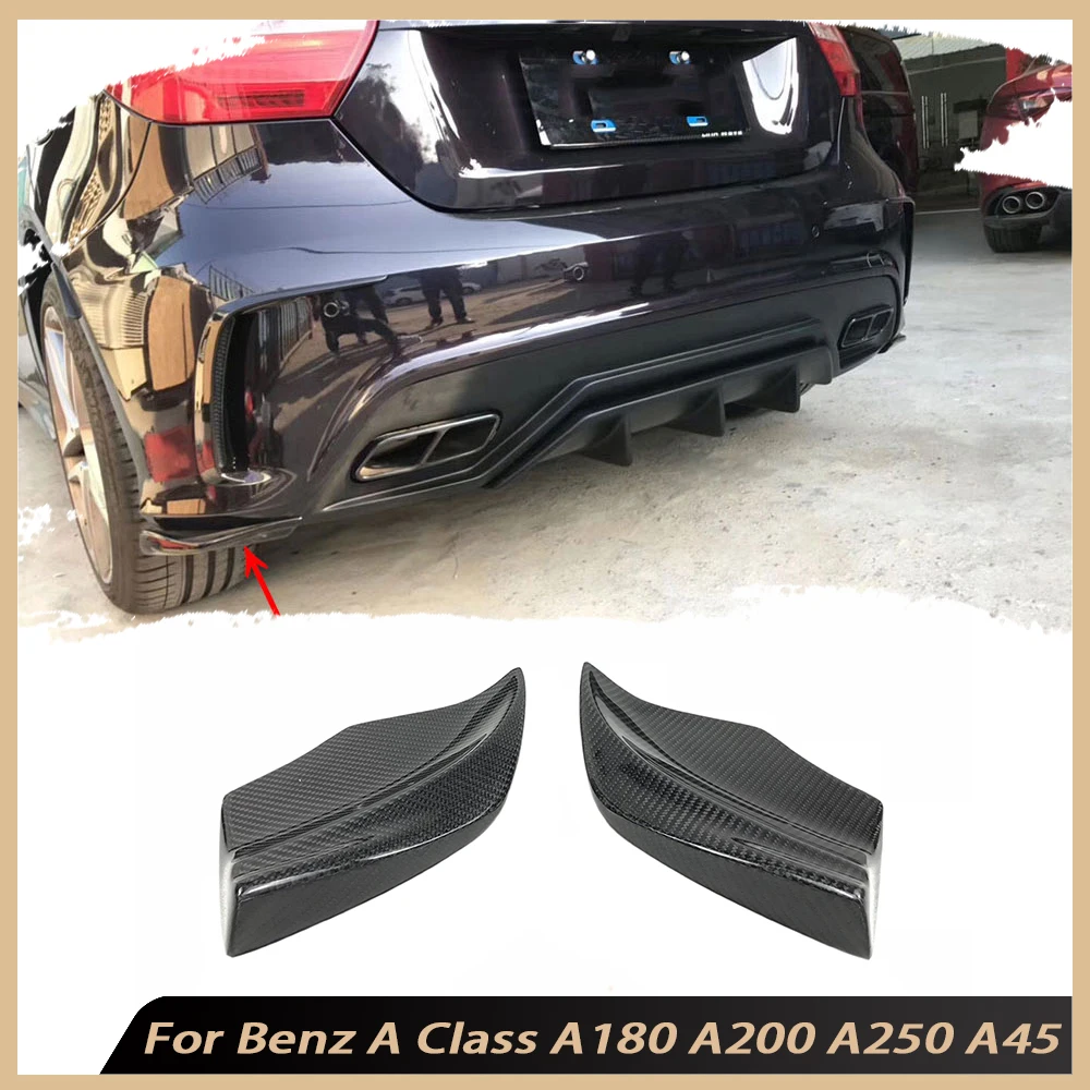 

For W176 Carbon Fiber & FRP Rear Bumper Side Splitters Spoiler Canards Fender for Benz A Class A180 A200 A250 A45 AMG 2013-2018