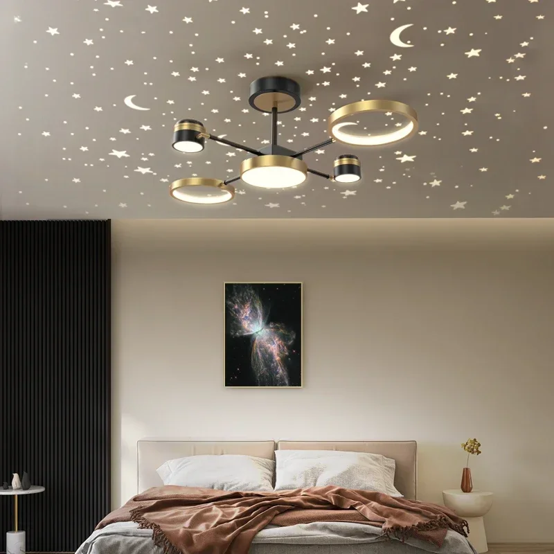 New LED Chandelier Lustre Living Room Bedroom Home Interior Modern Starry Sky Romantic Decor Ceiling Lamp 2026 Lighting Fixture