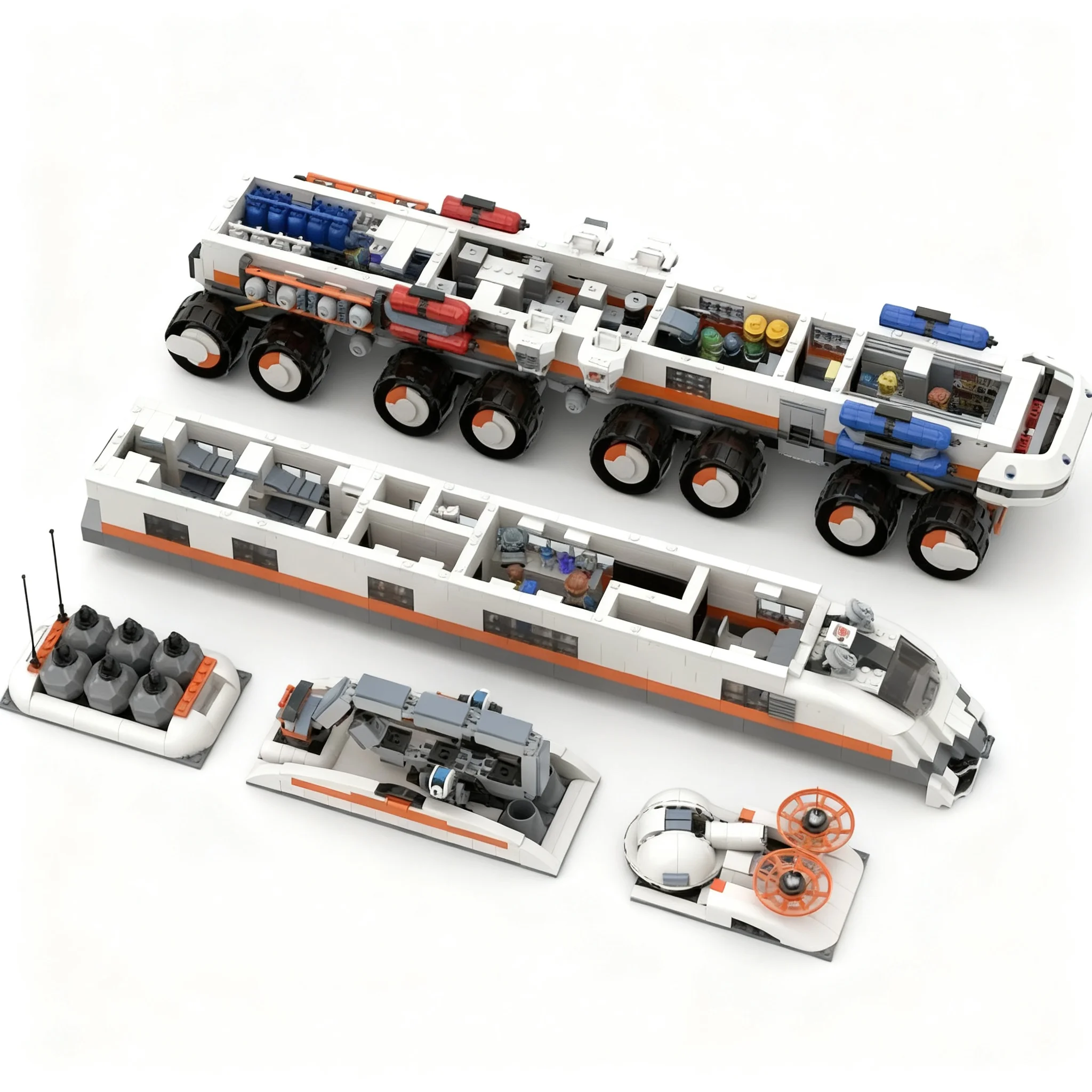 2662pcs MOC City Space Super Exploration Rover Model Building Blocks Christmas Gift Toys Art Education Craft Assemble Brick