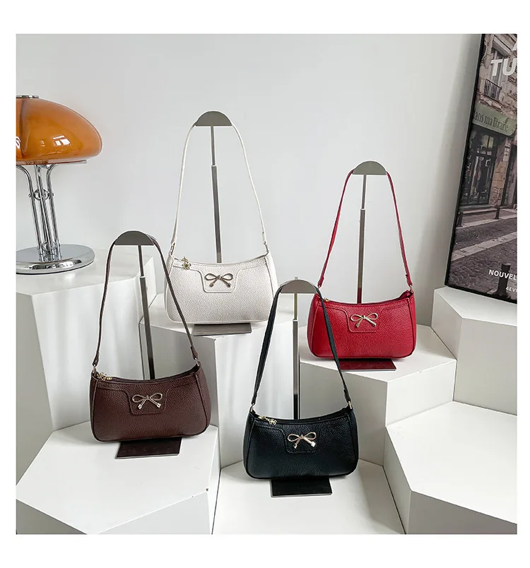 Neu eingetroffene Damen-Umhängetasche mit Schleifendesign, modische, individuelle Pendeltasche – Detail 19