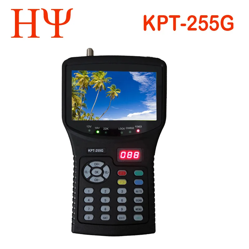 

kpt-255G sat finder satellite finder Meter monitor 4.3 inch DVB-S/S2 signal test with av usb hdm output kpt255h