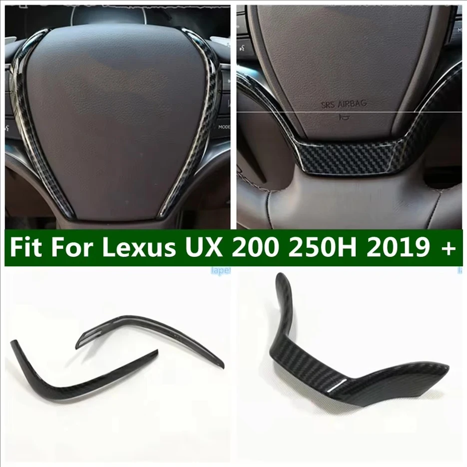 

ABS Carbon Fiber Steering Wheel Decoration Frame Cover Trim Fit For Lexus UX 200 250H 2019 - 2024 Car Accessories