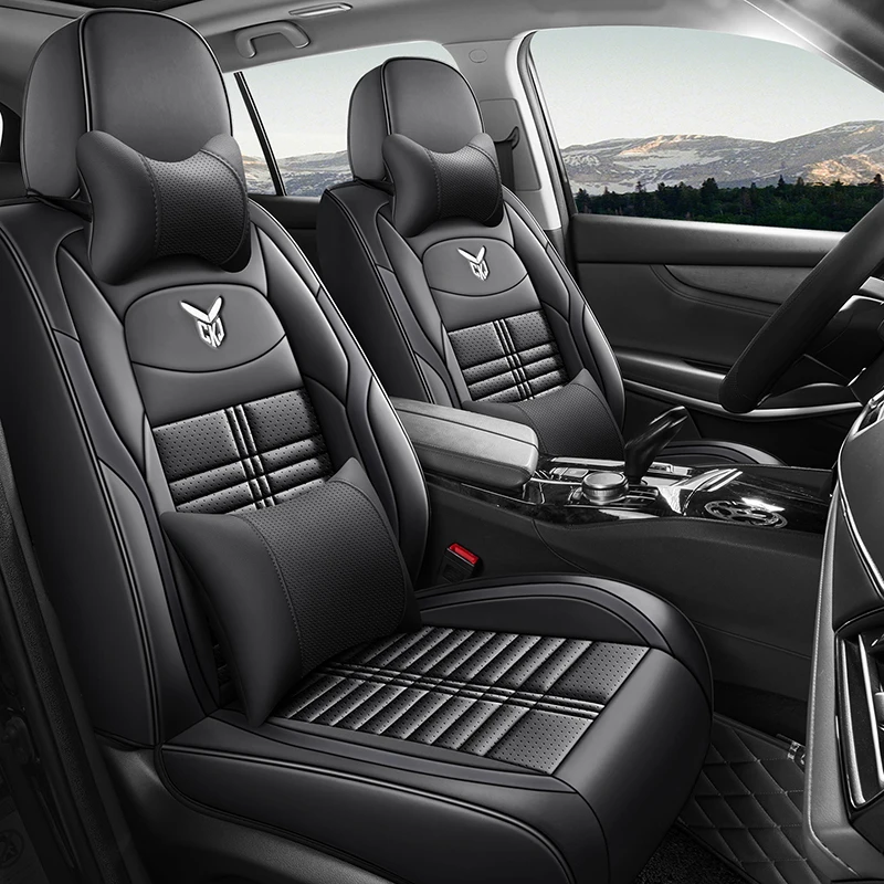 Juego de fundas de cuero para asientos de coche para Hyundai ix35 i10 Creta Getz Santa Fe Solaris i30 i40 Tucson Kona ioniq Veloster Grand Accessories