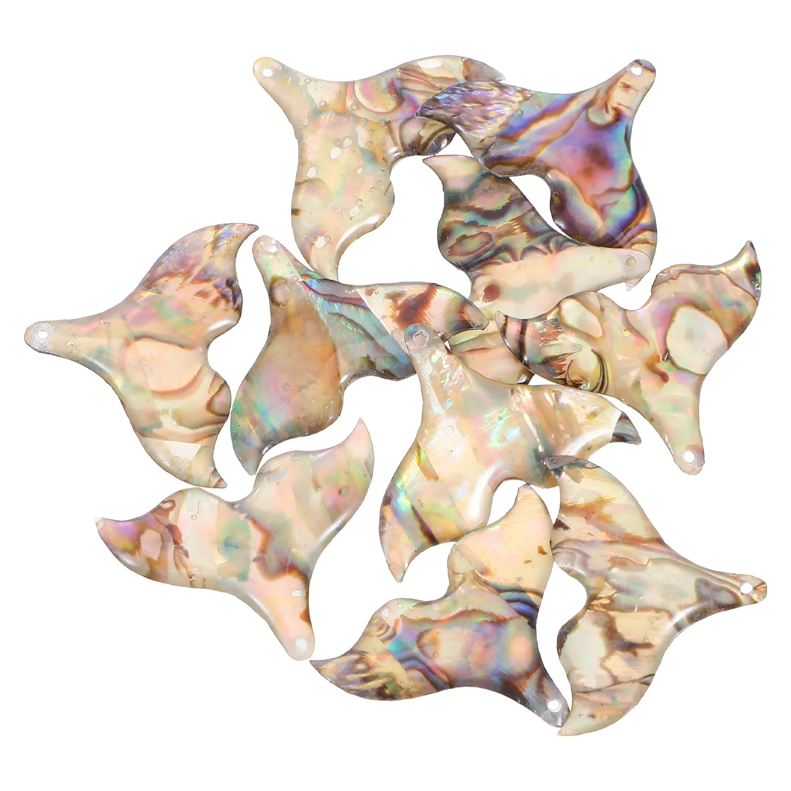 

10Pcs Mermaid Tail Abalone Shell Necklace Pendant Jewelry DIY Supplies Women Party Costume Accessories Abalone Shell Pendant
