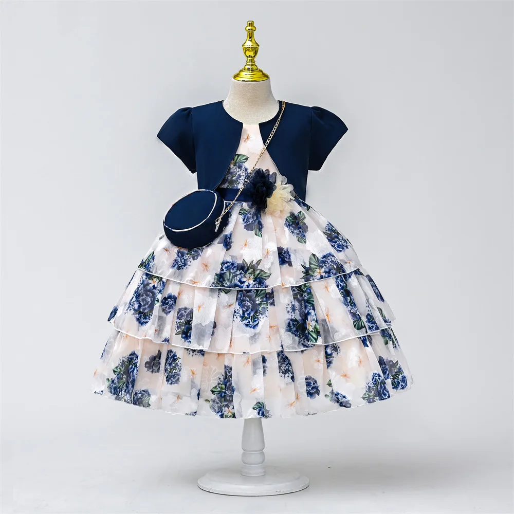 Clothing Children 2024 New Short Sleeve Suit Girls Princess Dress Fluffy Evening Gowns skirts womens skirtswomens skirt