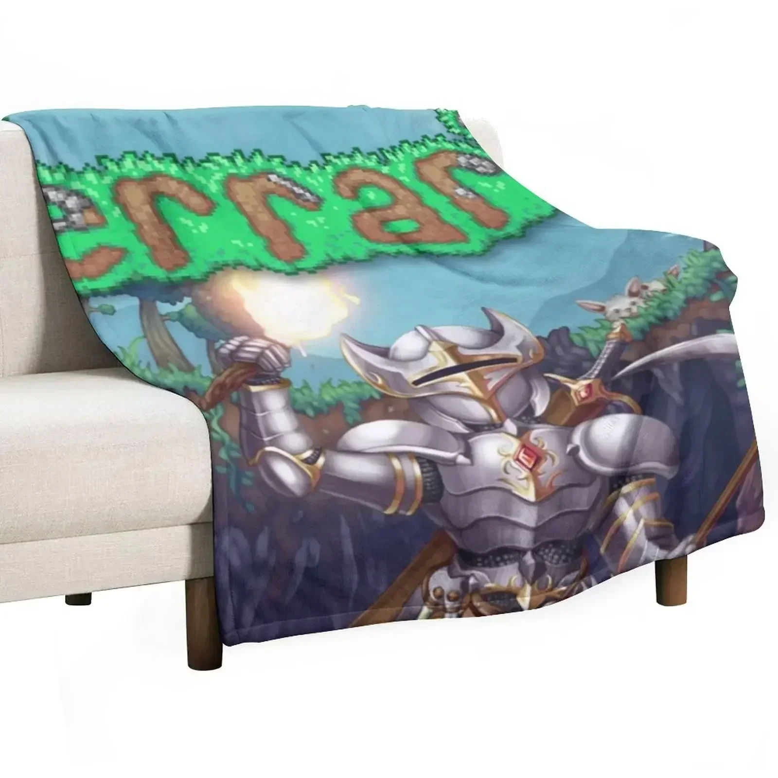 Terraria - Indie Game Throw Blanket Flannel Fabric Decoratives Hair Blankets