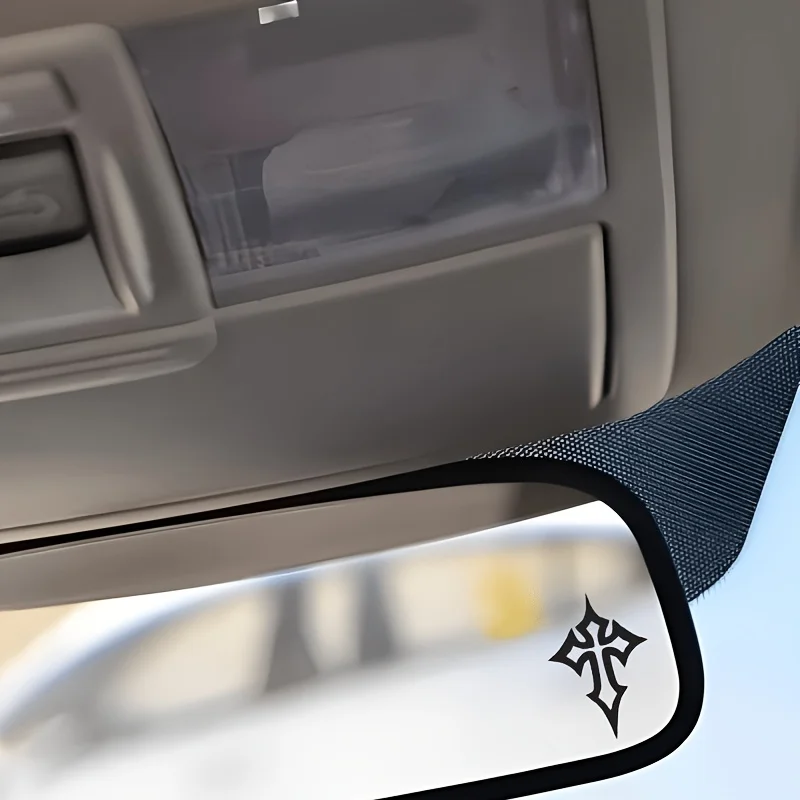 2PCS Praying Hands Rosary Gothic Cross Sticker Religious Vinyl Decal Car Window Laptop Cup Glass Decoration