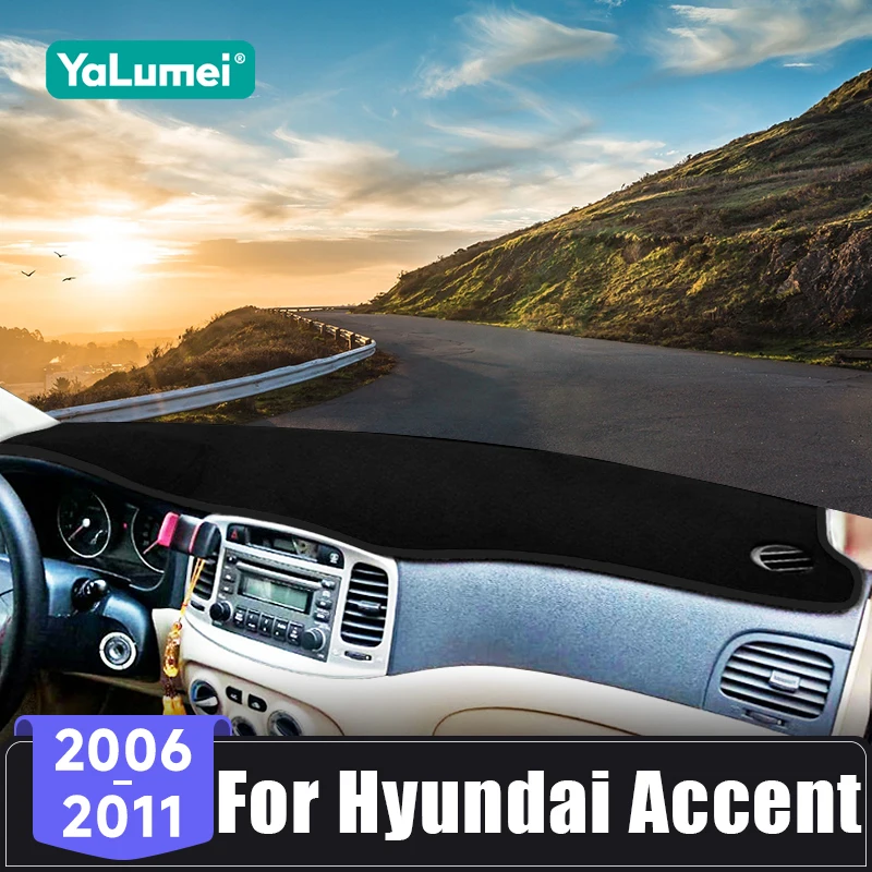 

For Hyundai Accent 2006 2007 2008 2009 2010 2011 Flannel Car Dashboard Cover Avoid Light Pads Instrument Panel Carpets Accessory