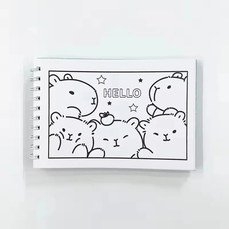 48-Design Capybara Malbuch Erwachsene Stressabbau Tierliebhaber Geschenk Entspannende Kunsttherapie Muster Malbuch