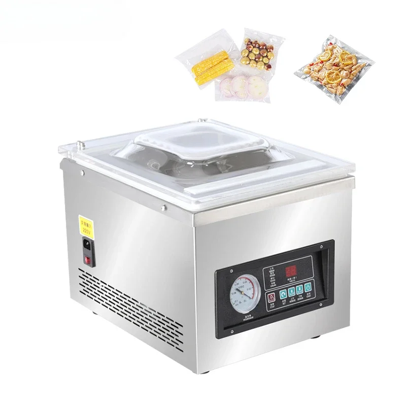 DZ-260 Stainless Steel Food Pork Vacuum Sealed Bag Sealed Packaging Machine Food Packaging Machine Desktop Sealed Vacuum Machine