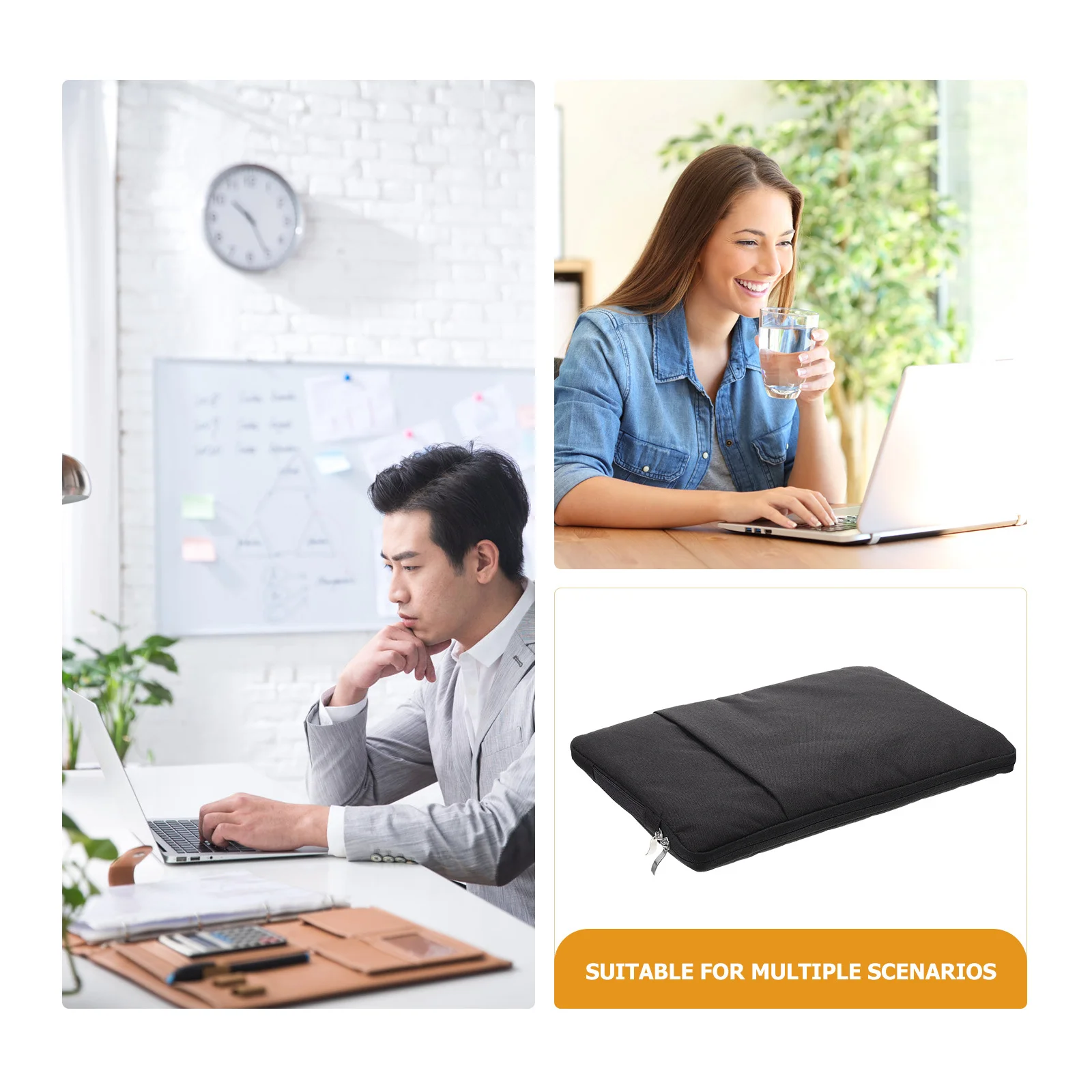 

Lightweight Waterproof Laptop Case 14 Inch Shockproof Durable Portable Computer Bag Travel Business Laptop Storage Pouch