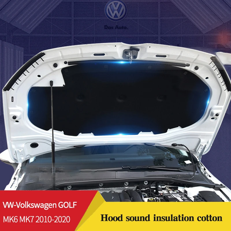 Motorhaube Wärmedämmung Baumwolle Sound Deadener Abdeckung Für VW Volkswagen GOLF 6 MK6 2010 2011 2012-2014 Auto schutzhülle Zubehör