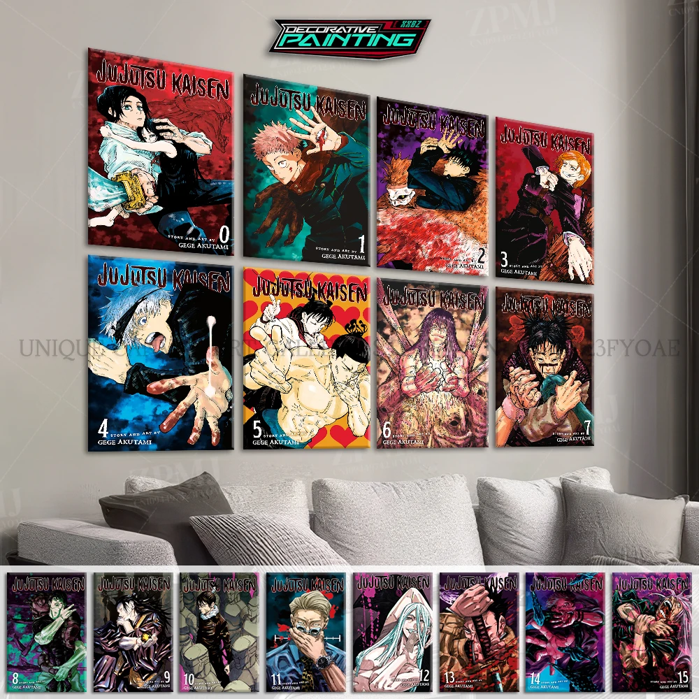 

Jujutsu Kaisen Home Decor Canvas Painting Pictures Anime Weekly Wall Art Prints Poster For Living Room No Frame Mural Artwork