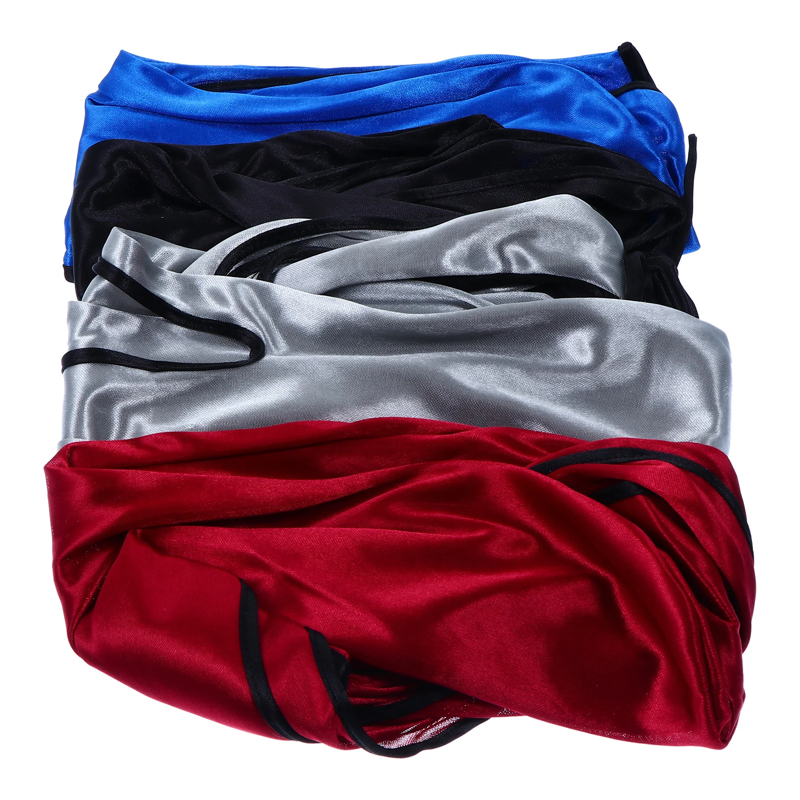 

4Pcs Polyester Silky Durag Pirate Hat Long Tail Headwrap Turban Cap Breathable Hair Protection Silky Durag Long Tail Headwrap