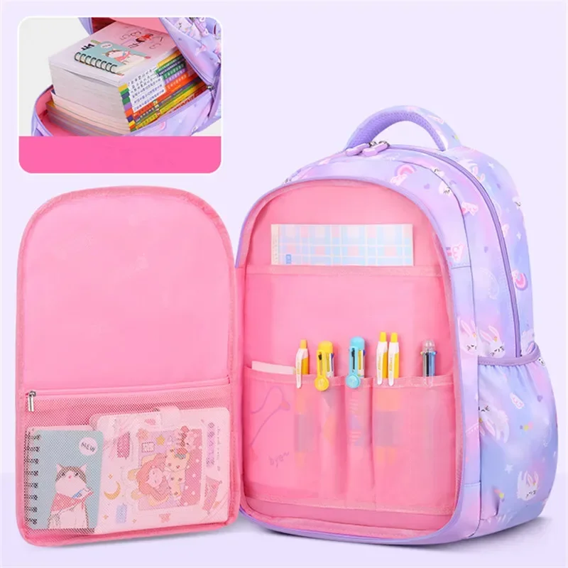 Mochila Kawaii Impermeável para meninas, Mochila Infantil Bonito para Estudantes do Ensino Fundamental, Mochila Criança