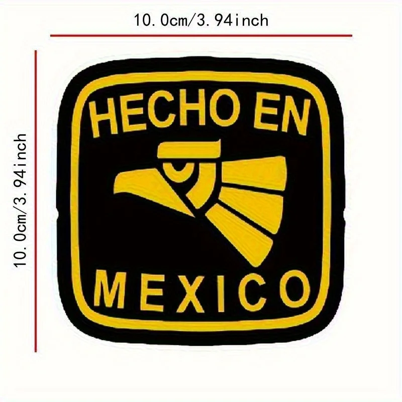 

4PCS/SET Bold Mexican Eagle "Hecho En Mexico" Sticker, Fit for Camper Vans, Guitar Cases, Mirrors & Mexico - Loving Spaces